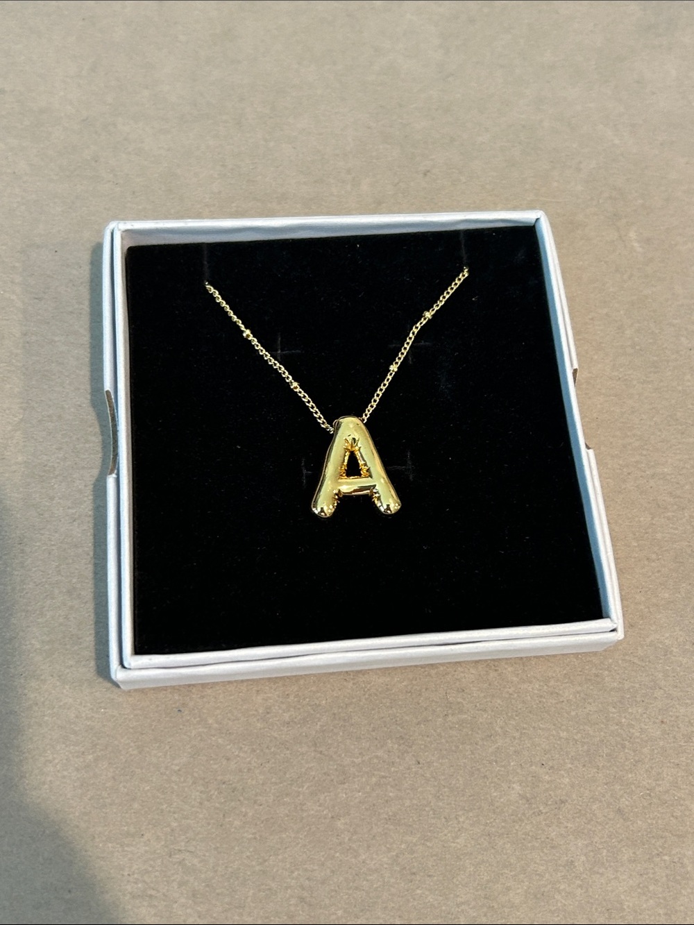 Gold Initial 'A' Pendant Necklace - Women's Jewelry
